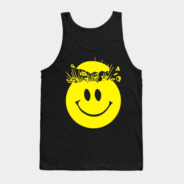Exploding Acid House 80s Smiley Face Tank Top by DankFutura